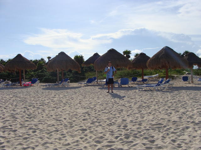 The beach and some guy