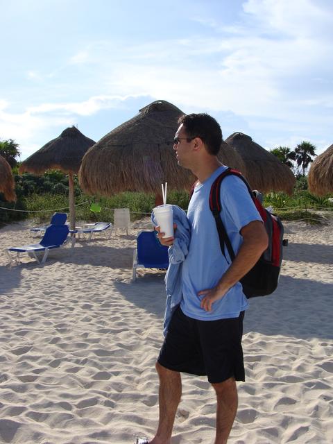 The beach and some guy